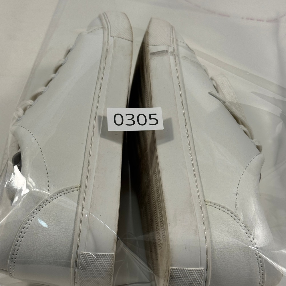 J.Crew White Leather Low Top Sneakers Women's size 7‎ Minimalist Lace-Up Shoes - Picture 13 of 13